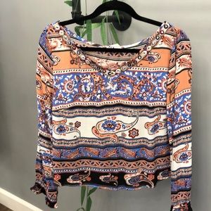 Paisley print top. NWOT